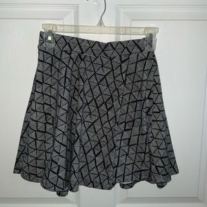 Patterned Mini Flow Skirt